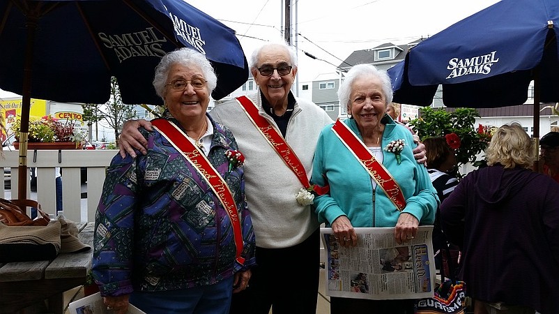 Marie Guarini, left, her brother Hank Guarini and sister Rita Trulli, served as grand marshals of Sea Isle's 2016 Columbus Day Parade. They are deceased now.