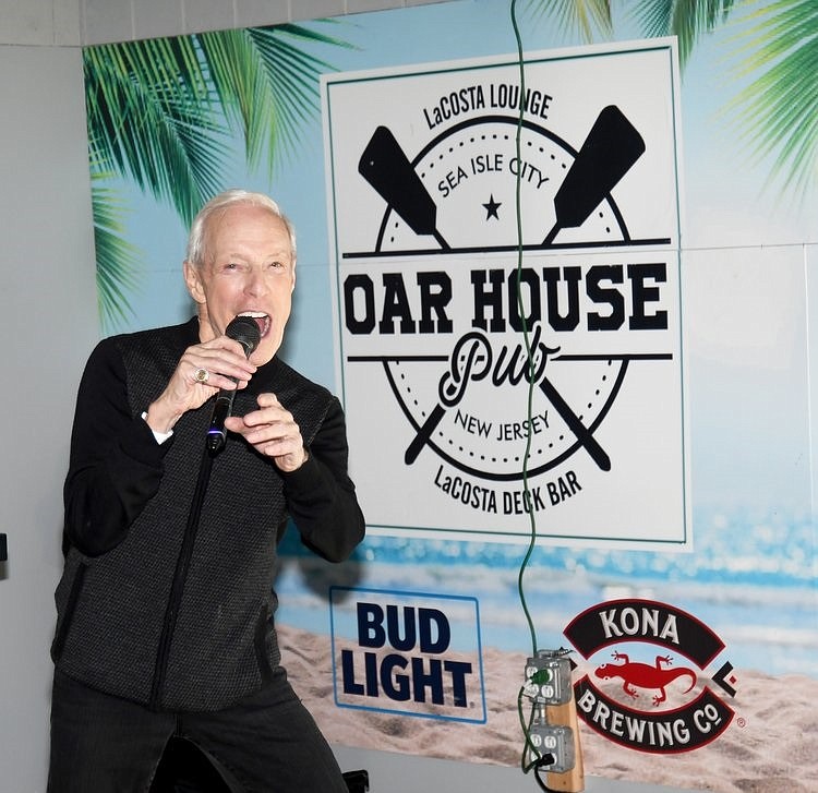 In a photo from September 2022, Jerry Blavat promotes his appearances at the Oar House Pub in Sea Isle. (Photo courtesy of Jerry Blavat Facebook page)