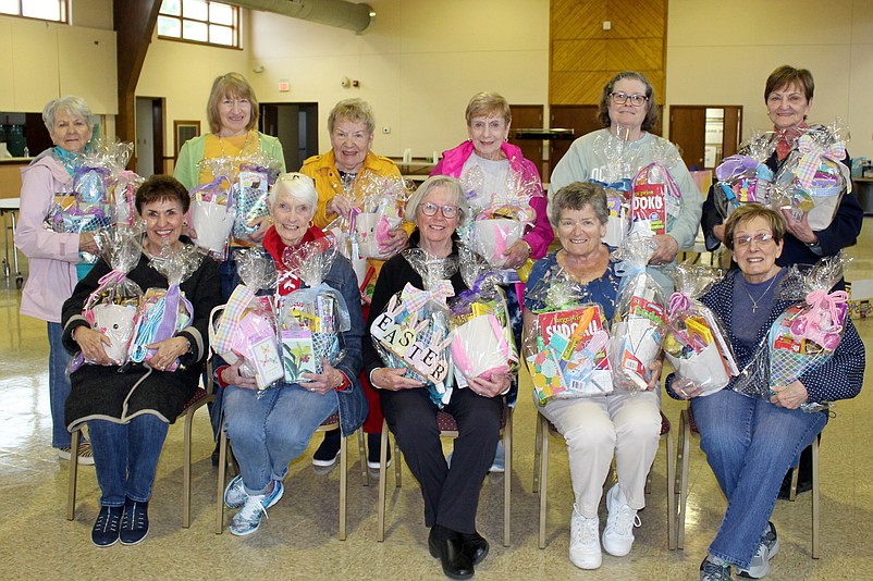 Catholic Daughters display some of the Easter baskets. (Photo courtesy of Sea Isle City)