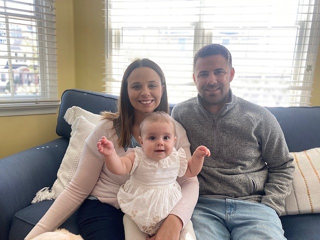 South Jersey Linens owner Ben Duncan is joined by his wife, Colleen, and their baby girl, Cecilia, for a family picture. (Photos courtesy of SJ Linens)