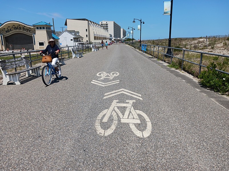 The Promenade includes a designated lane for bikes.