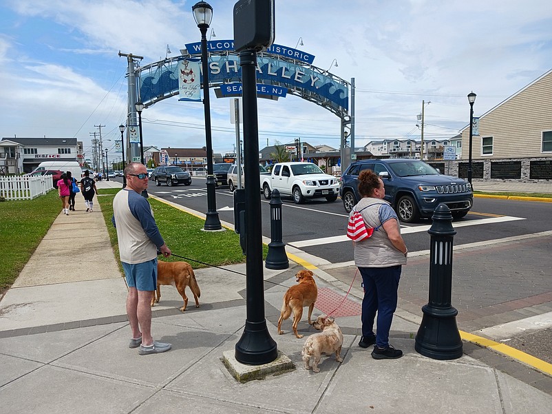 Dog owners are a common sight on the streets of Sea Isle.