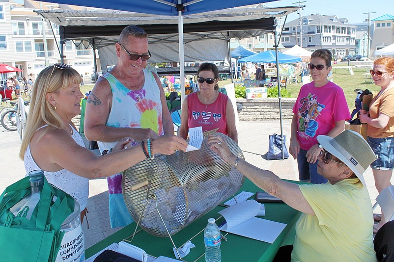 Members of Sea Isle City's Environmental Commission pick winners for the Tree Raffle in 2022. (Photo courtesy of Sea Isle City)