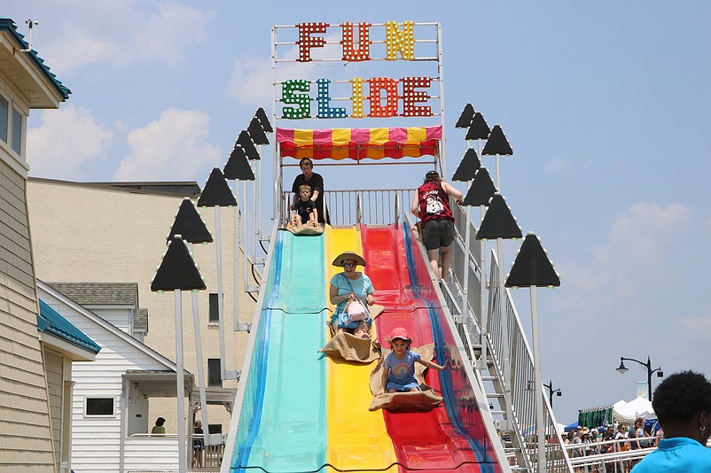 The Fun Slide is one of the popular amusement rides.