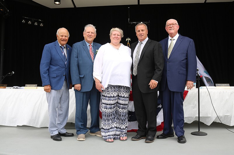 City Council members, from left, are Jack Gibson, William Kehner Sr., Mary Tighe, Frank Edwardi Jr. and President J.B. Feeley.