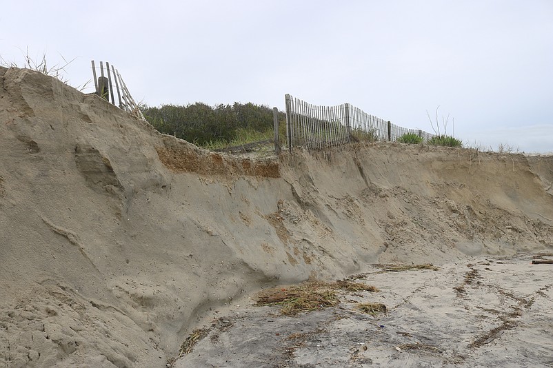 Storms cause erosion to the beaches and dunes in the south part of Sea Isle City.