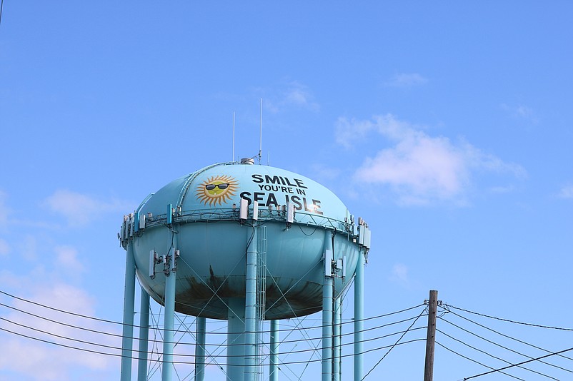 The whimsical smiley face painted on Sea Isle's water tower also emphasizes the "smile" theme.