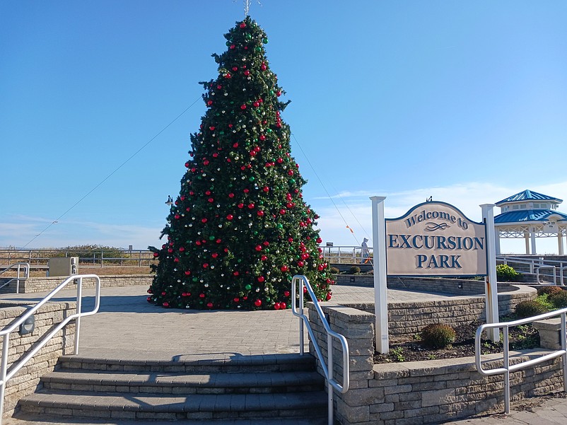 The 30-foot-high artificial tree overlooks Excursion Park just steps from the beach.