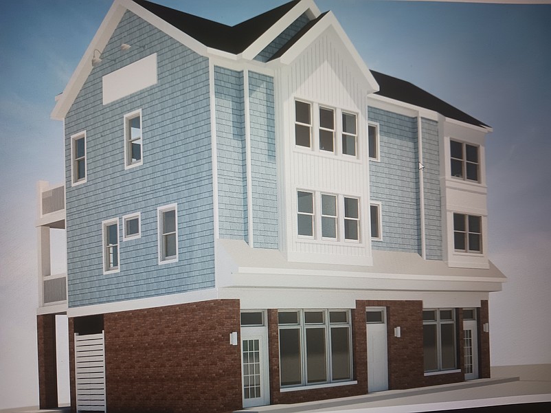 An architectural rendering included in the Planning Board documents depicts what the project would look like when completed.