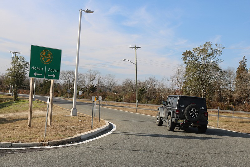 Motorists are able to make a U-turn at the service plaza to head back southbound on the Parkway at Exit 17 to Sea Isle City.