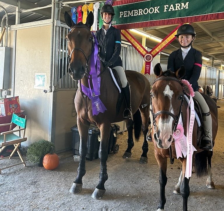 Lily on Devito and Regan Tia Maria at Pembrook farm this year. 