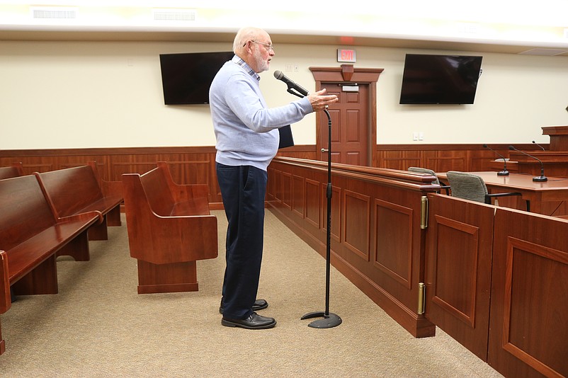 Sea Isle resident Jim McCullough urges Council to table the price hike to give more time for a broader parking study to be conducted.