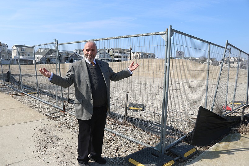 Mayor Leonard Desiderio stands next to the site of Sea Isle City's future community recreation center.