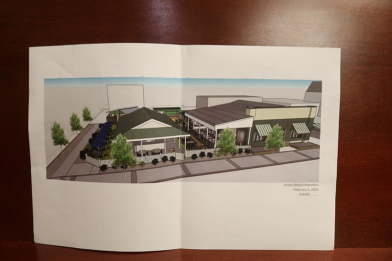 An architectural rendering depicts what Paddy's Green will look like once the improvements are added.