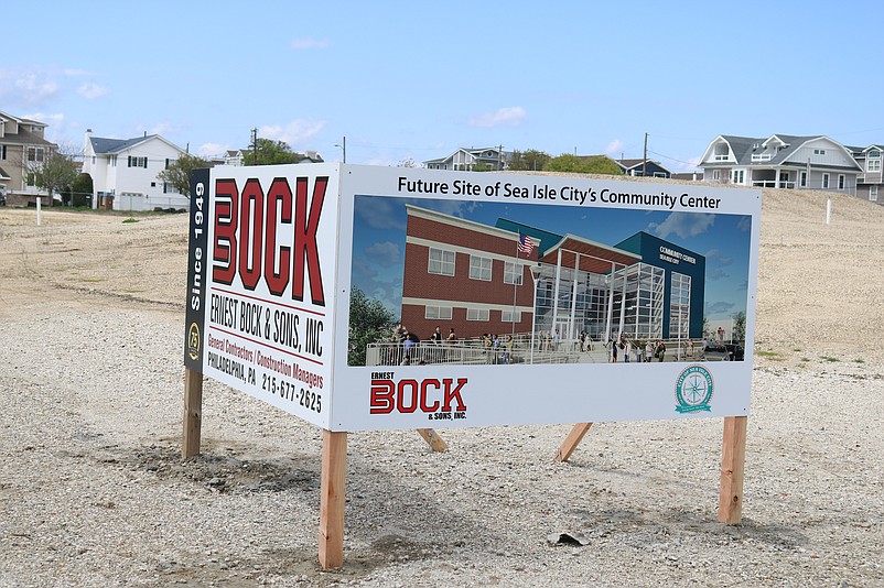 A sign placed at the construction site gives a sneak preview of the project.