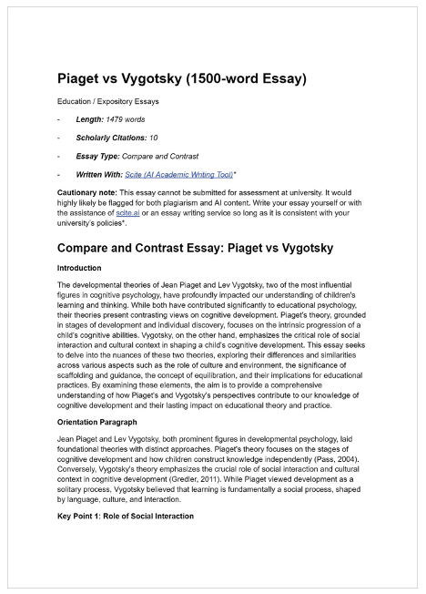 general structure of writing essay