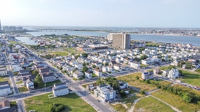 Aerial photo of Atlantic City Inlet section. (Courtesy of Atlantic Cape Community College)