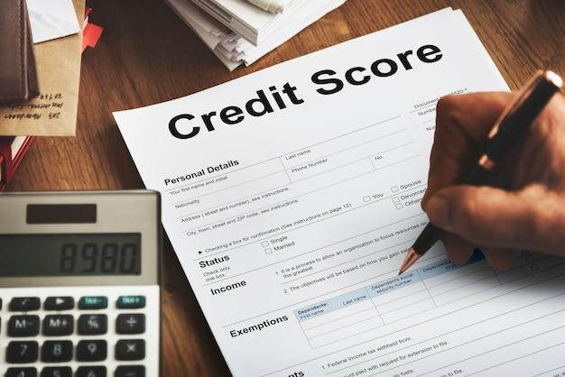 Free photo credit score financial banking economy concept