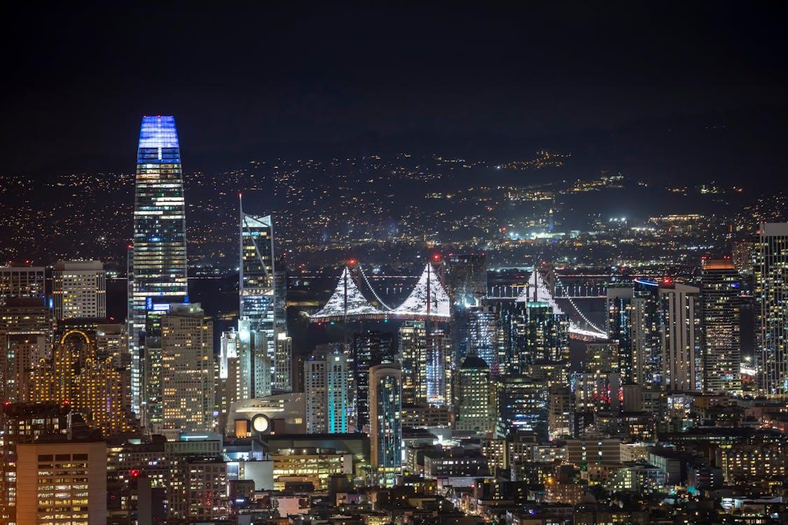 Free Cityscape of San Francisco at Night Stock Photo