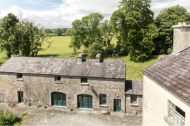 Elegant bedroom at Ballinderry Park historic accommodation
