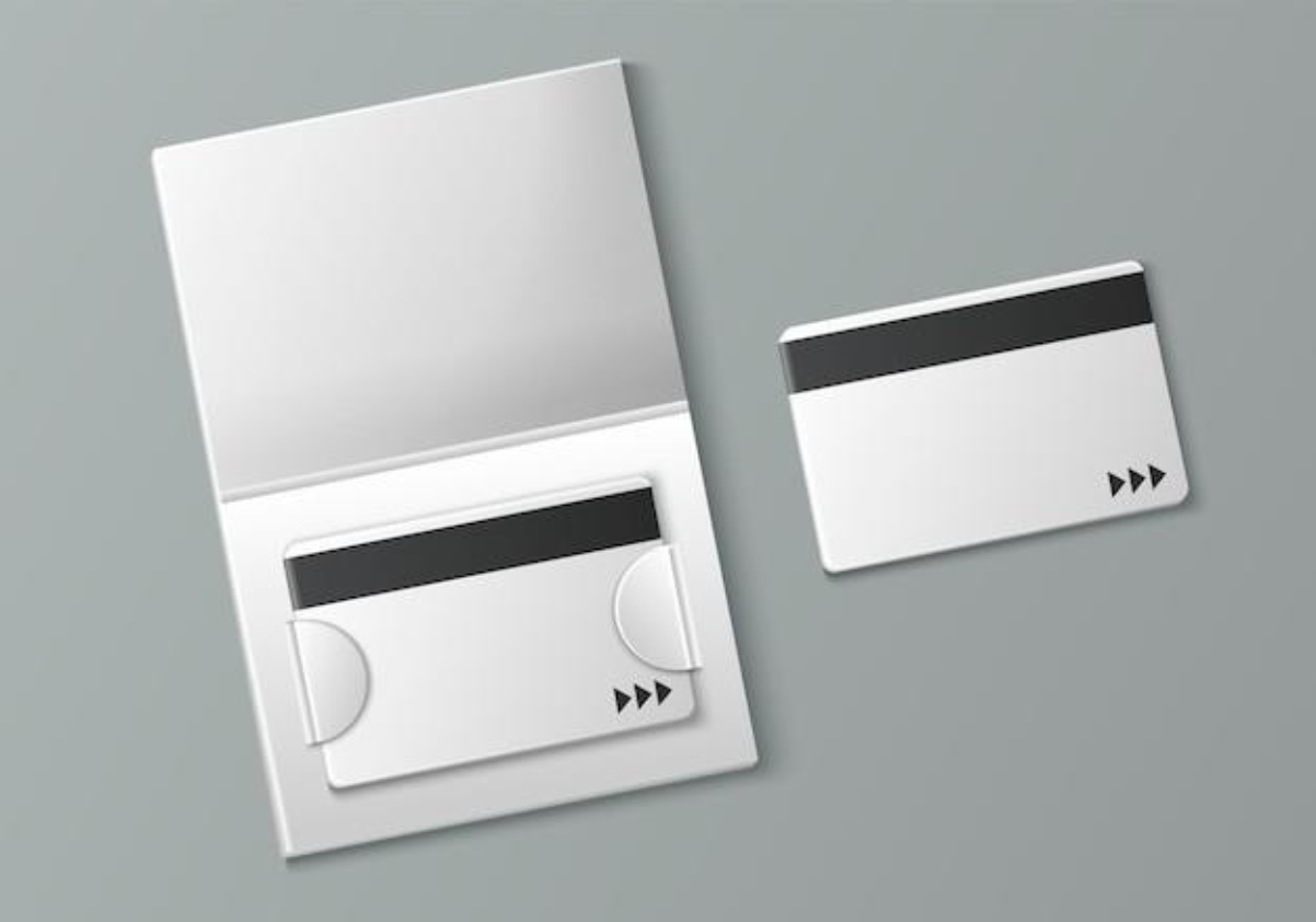 key card with cover mockup
