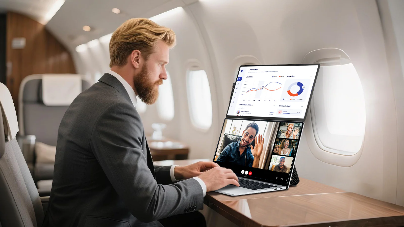 Cevaton N2 Portable Monitor for Laptop | 16” FHD IPS Screen with Integrated Stand for Enhanced Productivity-1