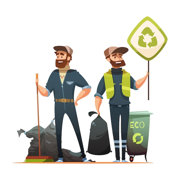ecologically responsible waste and garbage collecting