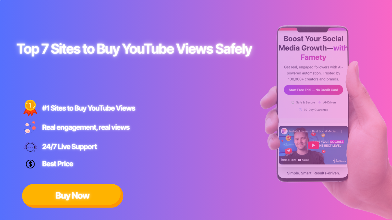the seven safest and most reliable sites to buy YouTube views