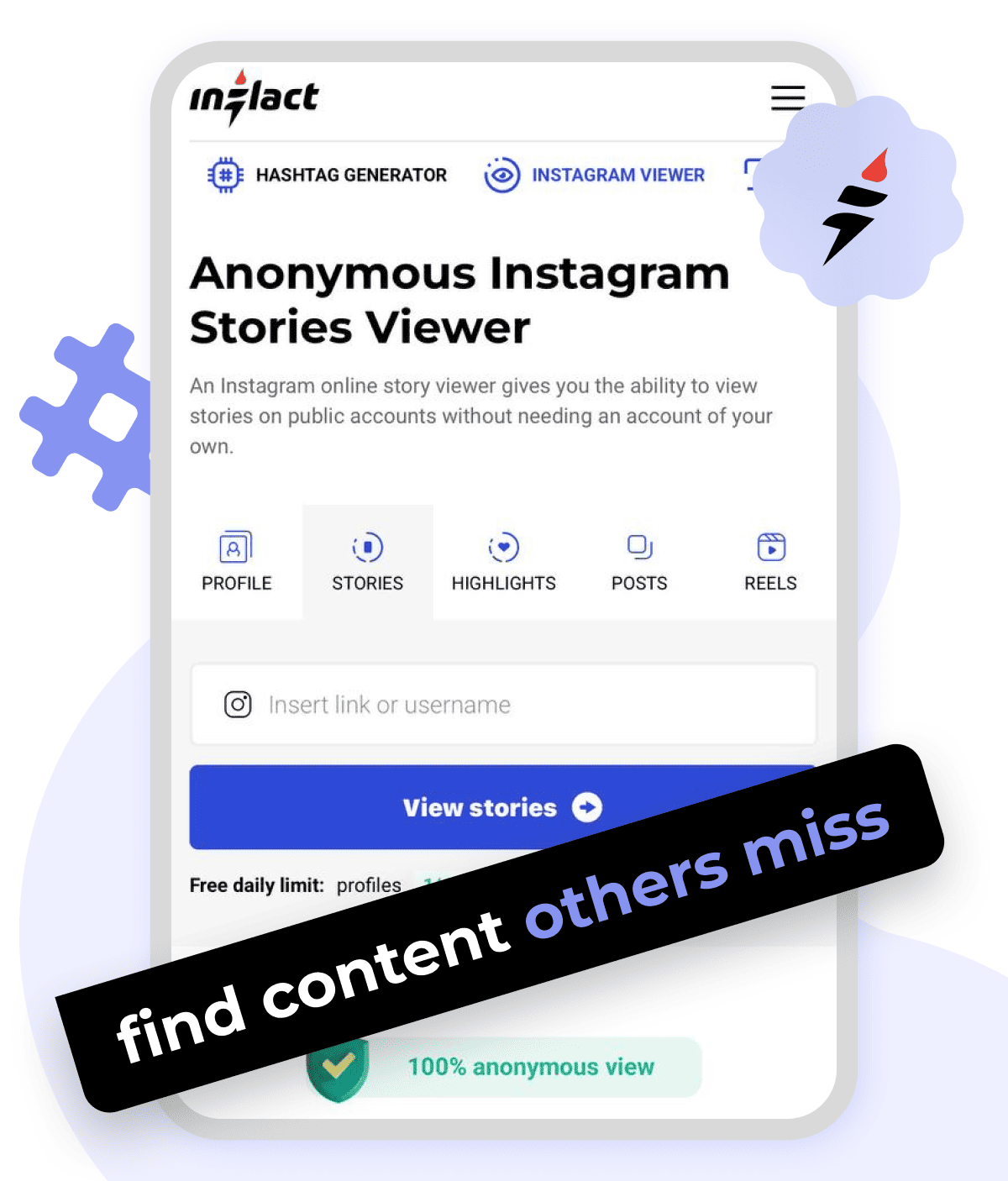 Inflact Story Viewer