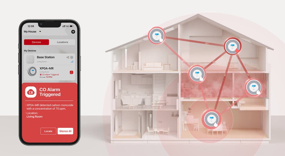 CO alarm triggered notification