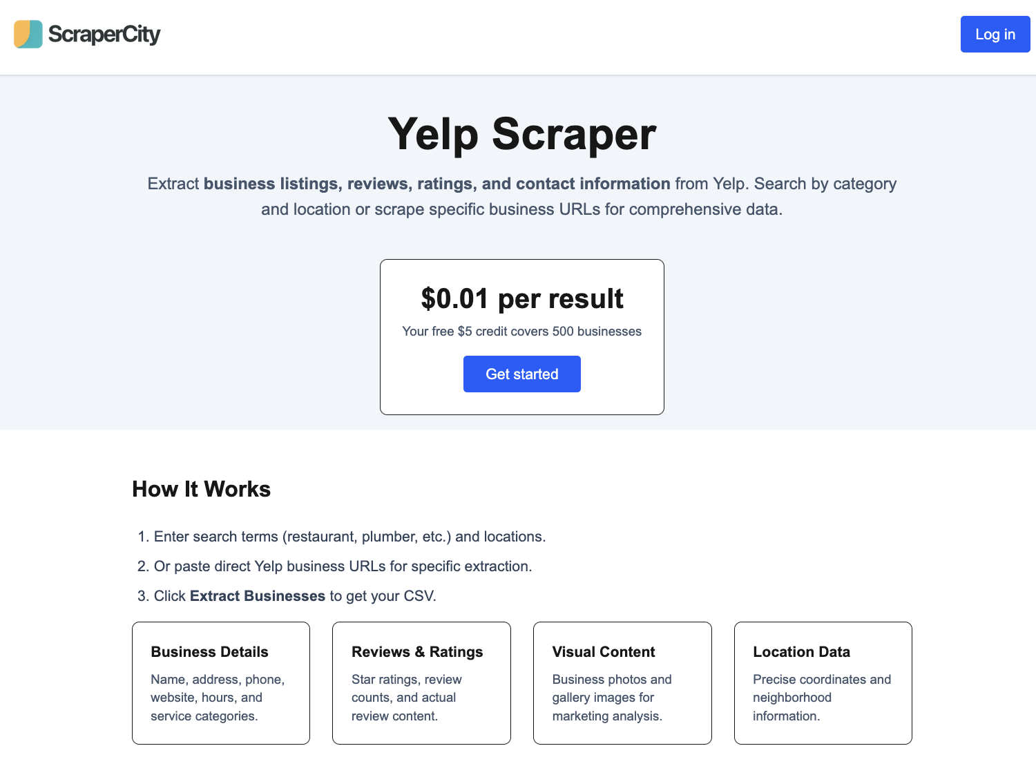 yelp Scraper
