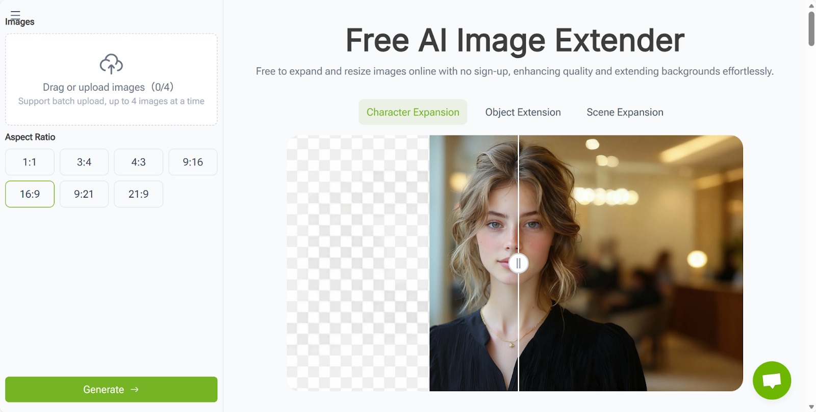 AI Image Extender Featurepage in VisualGPT