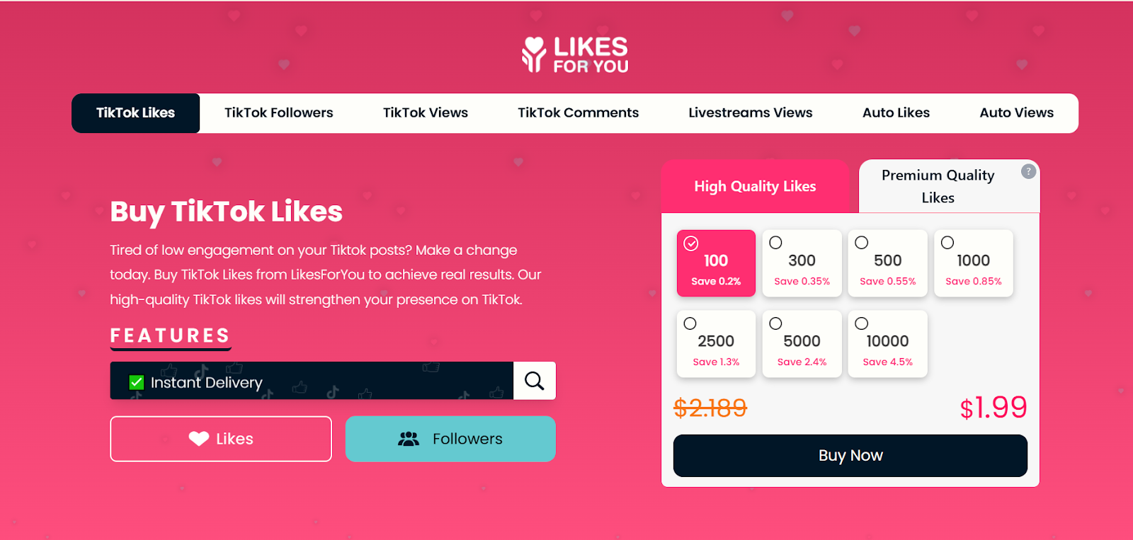 TikTok likes are users 5