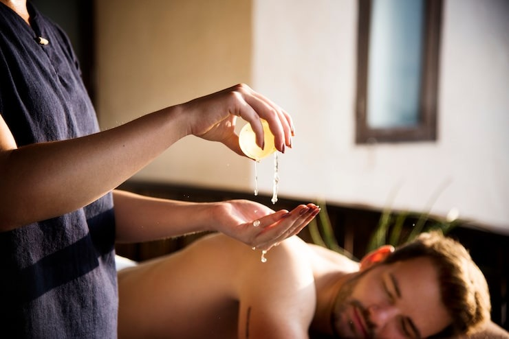 woman relaxing from a spa treatment