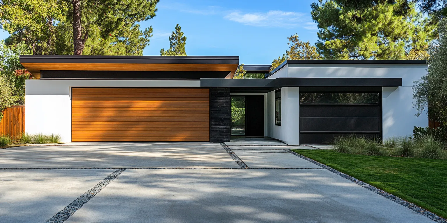 A garage door
