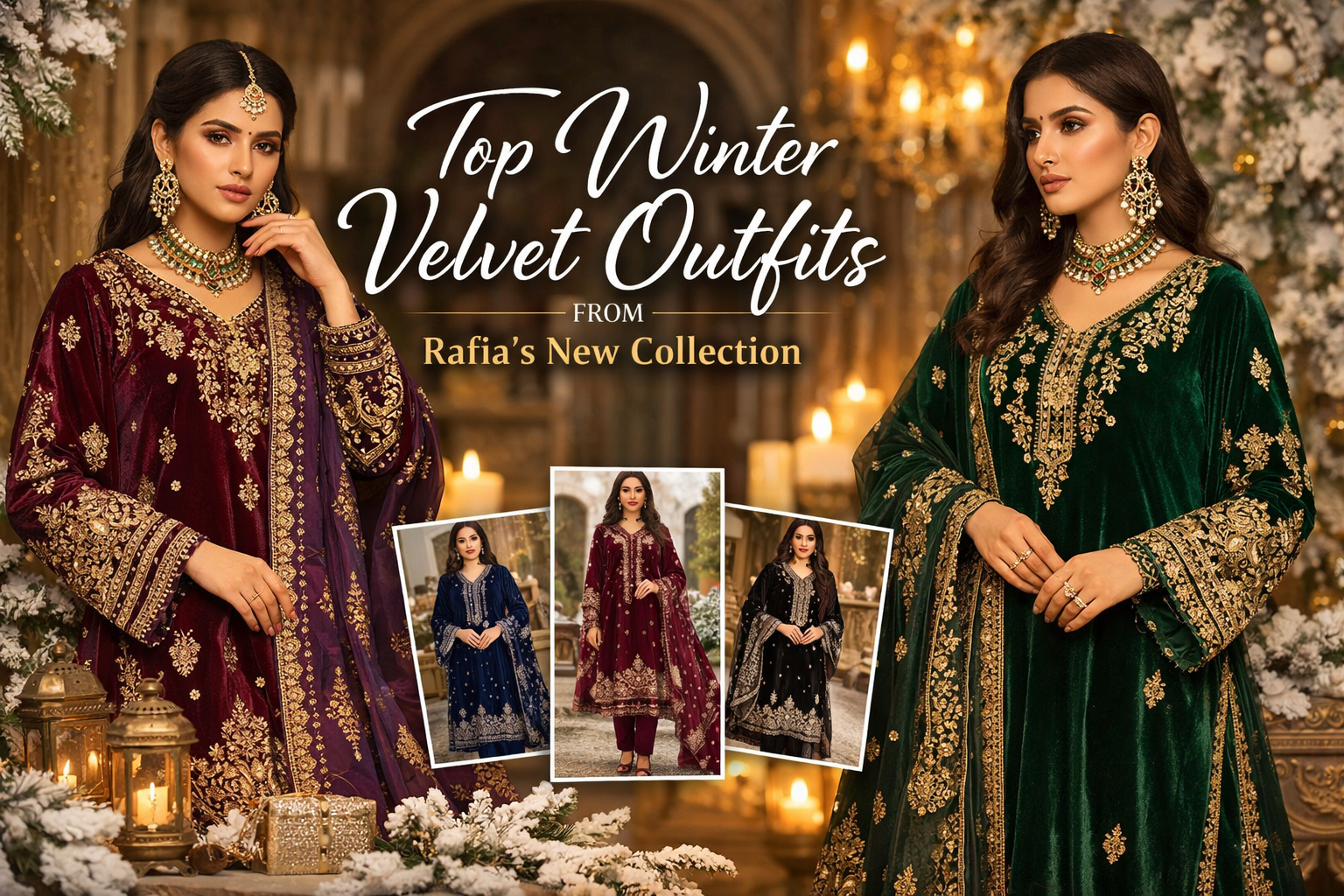 Winter Velvet Outfits