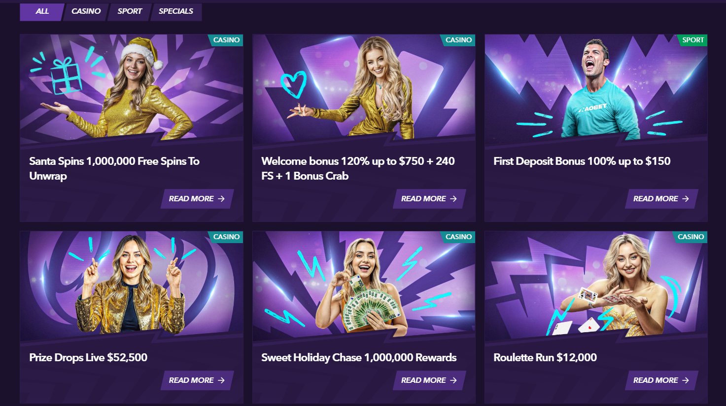 Available bonuses at Naobet Casino