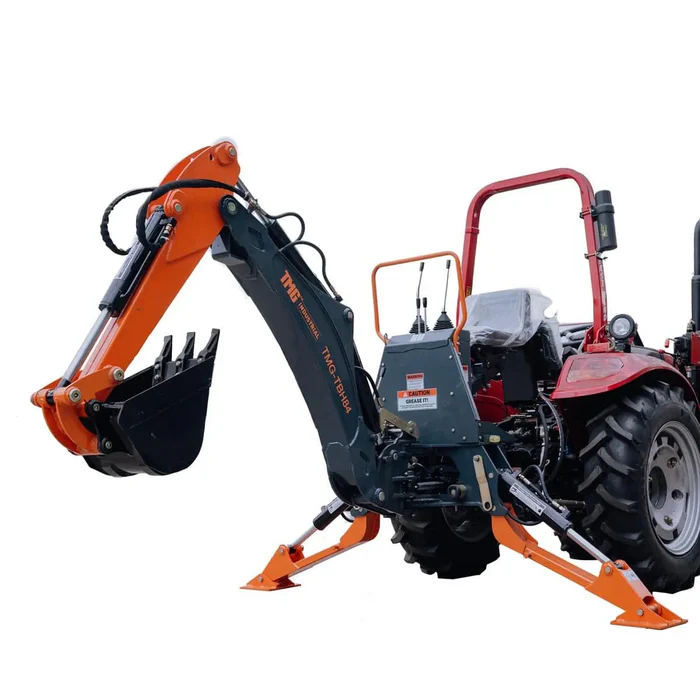 2200 mm (7’) 3-Point Hitch Swing Backhoe Attachment, Category 1 & 2, 40 - 100 HP Tractor TMG-TBH84