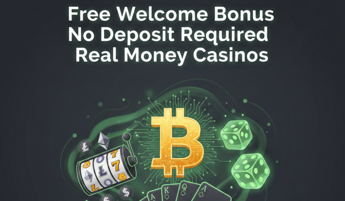 Illustrasjon av en velkomstbonus på et spillkort, representativt for Lucky Spins tilbud.