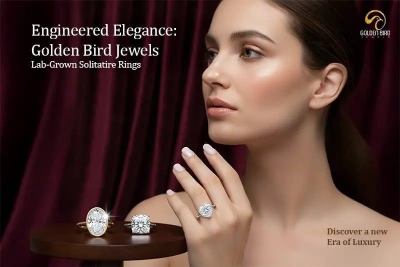 Golden Bird Jewels showcases engineered elegance with its modern lab-grown solitaire ring crafted for today’s luxury style.