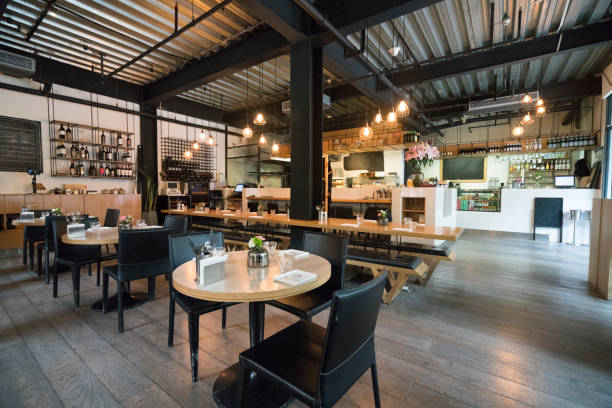 Elegant eating place tabletop with dinnerware and materials