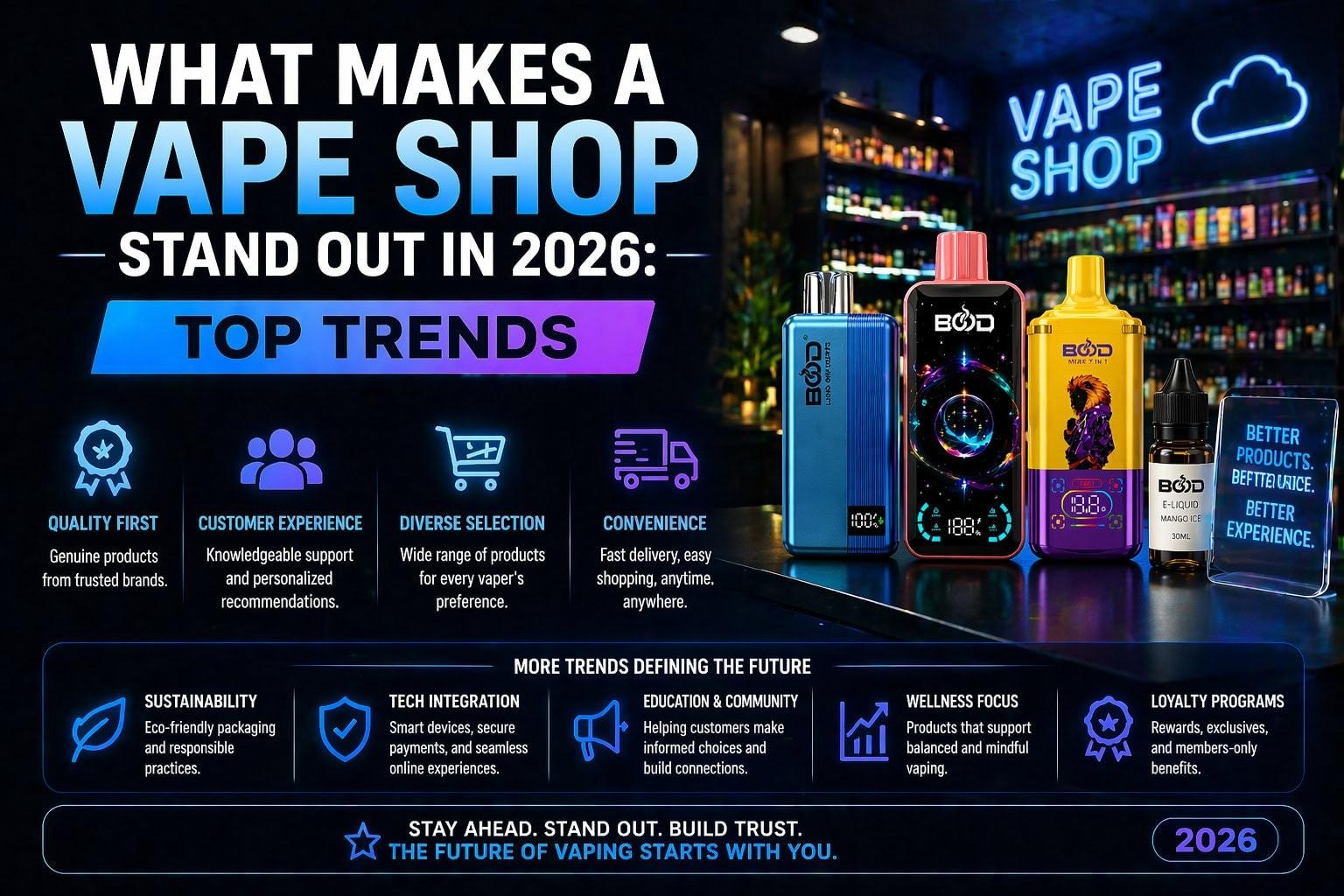 What Makes a Vape Shop Stand Out in 2026: Top Trends